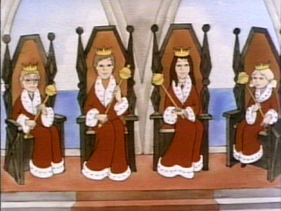 Kings and Queens on the Four Thrones
