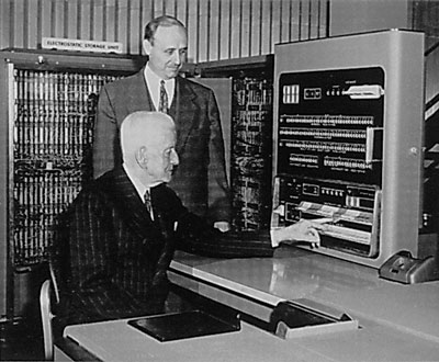 Thomas Watson With IBM 701 Computer