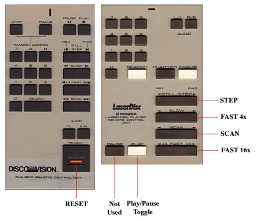 Pioneer RU8210 and RU1000 IR Remote Controls