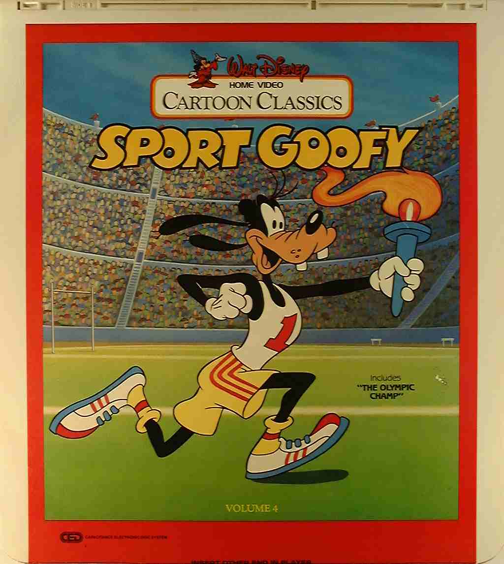 Disney Cartoon Classics: Vol. 4, Sport Goofy {76476007416} U - Side 1 - CED  Title - Blu-ray DVD Movie Precursor