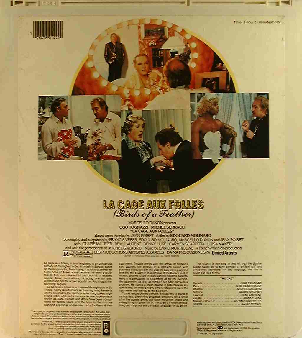 La Cage Aux Folles {76476014490} U - Side 2 - CED Title - Blu-ray ...