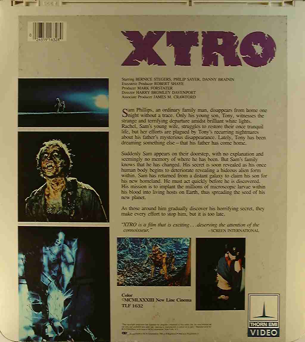 XTRO {26359163289} R - Side 2 - CED Title - Blu-ray DVD Movie Precursor