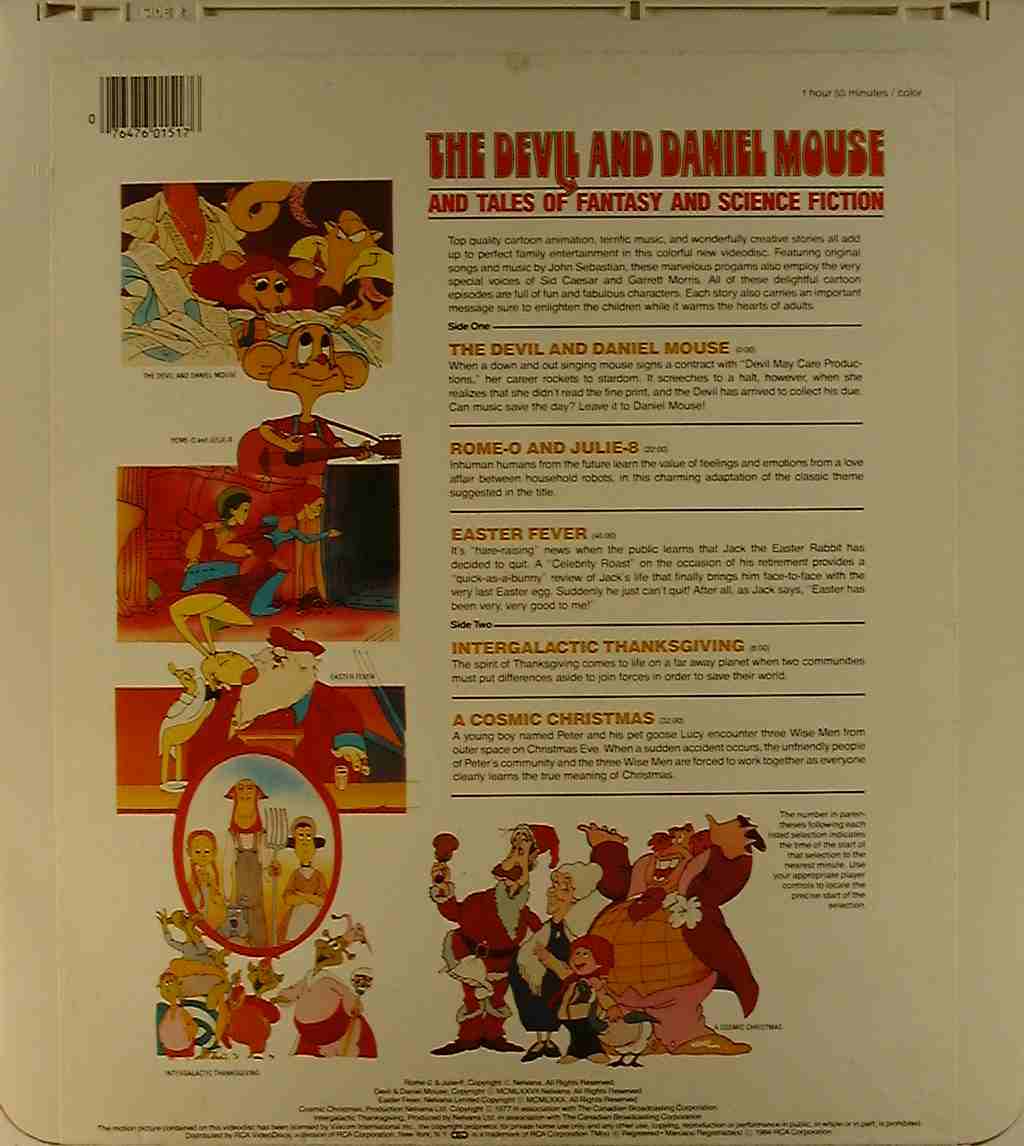 Devil and Daniel Mouse, The {76476015176} R - Side 2 - CED Title - Blu-ray  DVD Movie Precursor