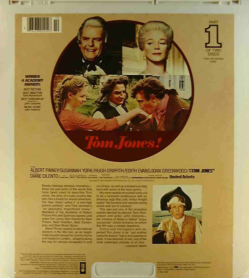 Tom Jones (2) {76476014148} U - Side 2 - CED Title - Blu-ray DVD Movie  Precursor