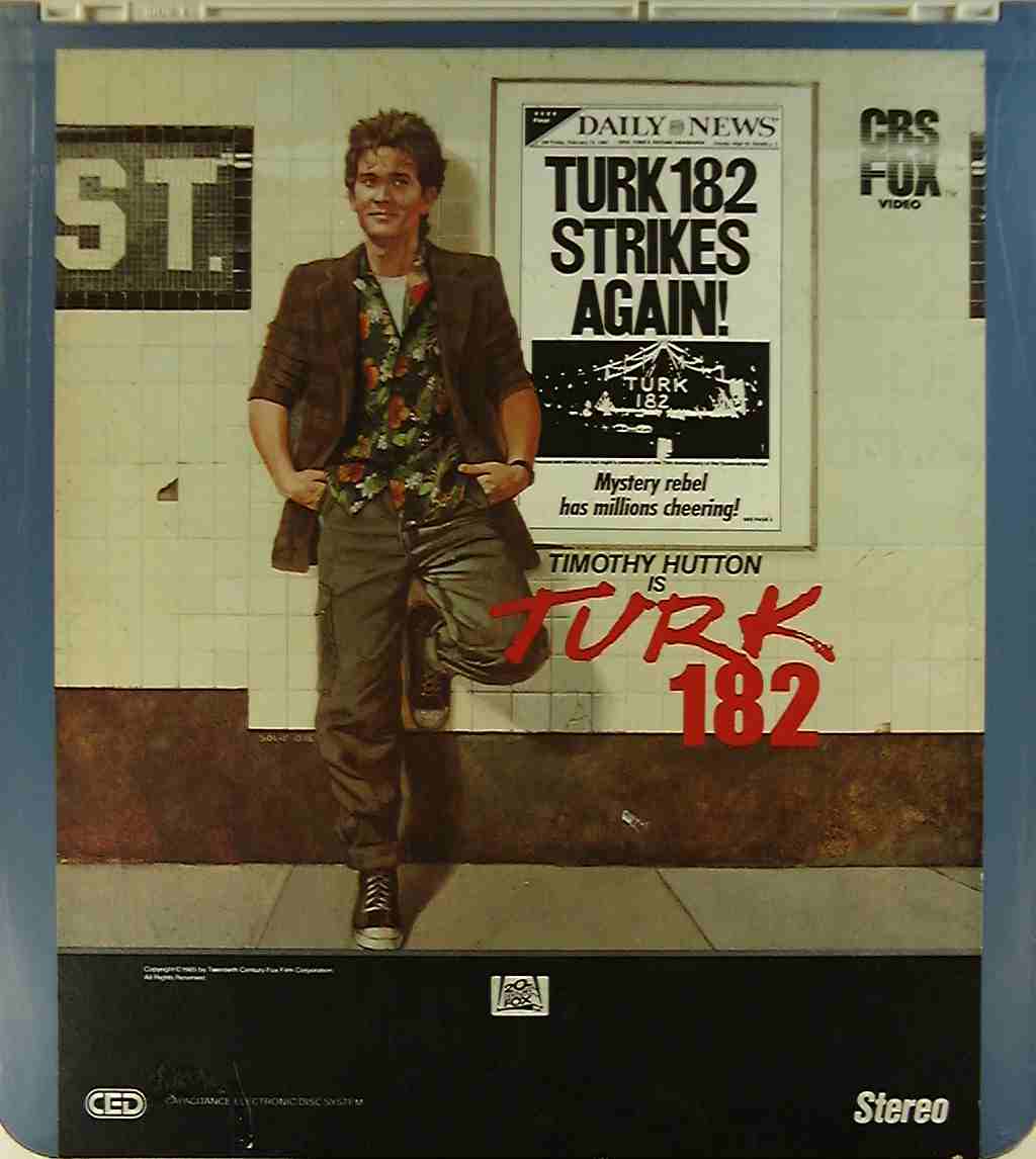 TURK 182** {24543146094} R - Side 1 - CED Title - Blu-ray DVD Movie  Precursor